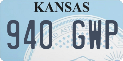 KS license plate 940GWP