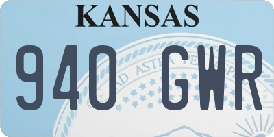 KS license plate 940GWR
