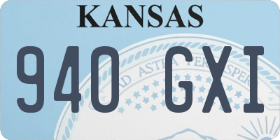 KS license plate 940GXI