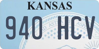 KS license plate 940HCV