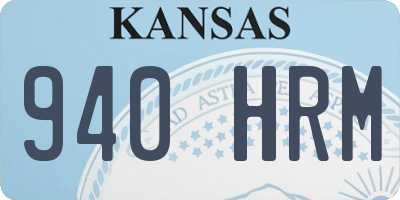 KS license plate 940HRM