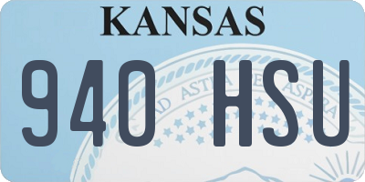 KS license plate 940HSU