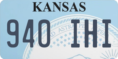 KS license plate 940IHI