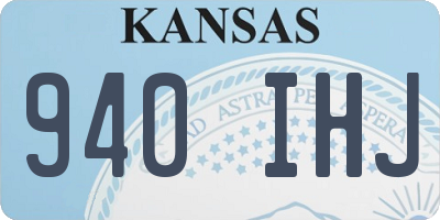 KS license plate 940IHJ