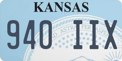 KS license plate 940IIX