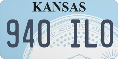 KS license plate 940ILO