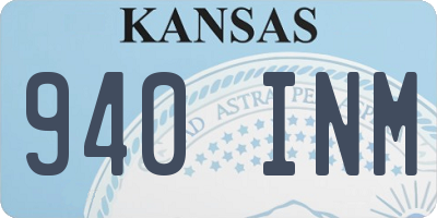 KS license plate 940INM