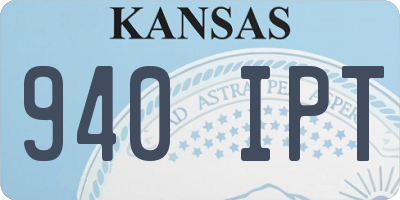 KS license plate 940IPT
