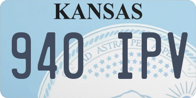KS license plate 940IPV