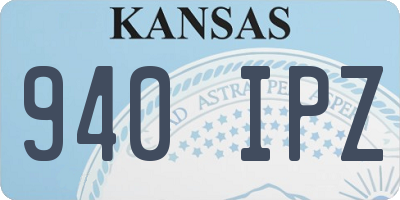 KS license plate 940IPZ