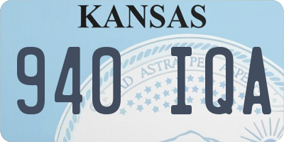 KS license plate 940IQA