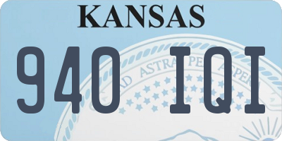 KS license plate 940IQI