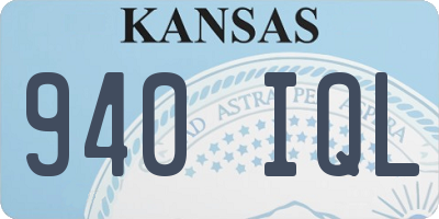 KS license plate 940IQL