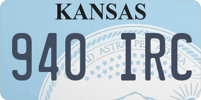 KS license plate 940IRC