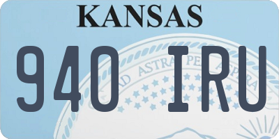 KS license plate 940IRU