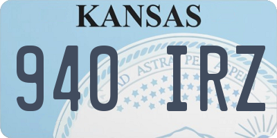 KS license plate 940IRZ