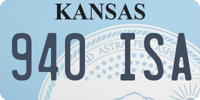 KS license plate 940ISA
