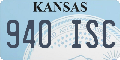 KS license plate 940ISC