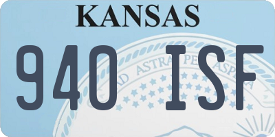 KS license plate 940ISF