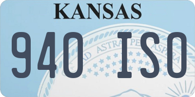 KS license plate 940ISO
