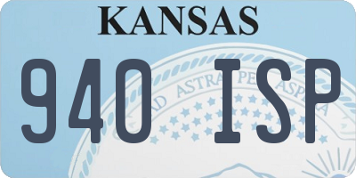 KS license plate 940ISP