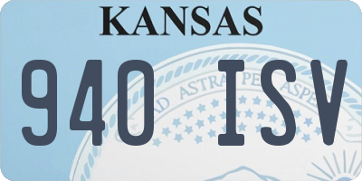 KS license plate 940ISV
