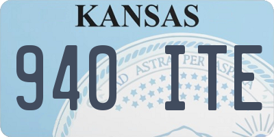 KS license plate 940ITE