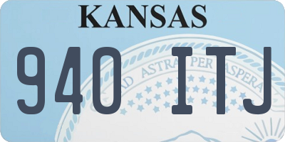 KS license plate 940ITJ