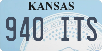 KS license plate 940ITS