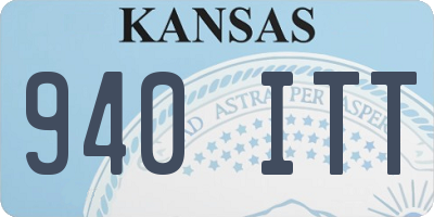 KS license plate 940ITT