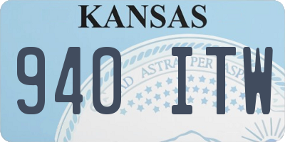 KS license plate 940ITW