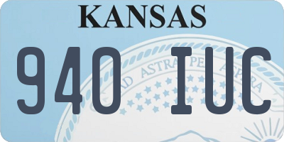 KS license plate 940IUC