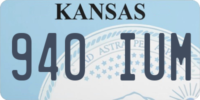 KS license plate 940IUM