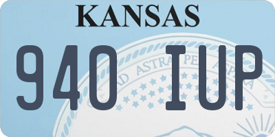 KS license plate 940IUP