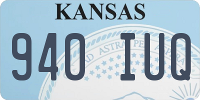 KS license plate 940IUQ