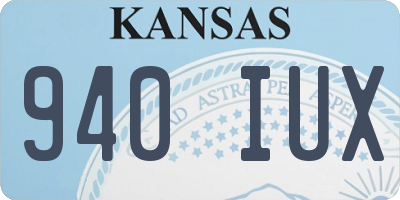 KS license plate 940IUX