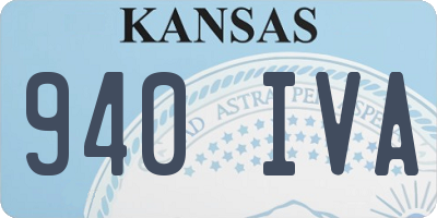 KS license plate 940IVA