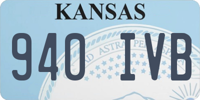 KS license plate 940IVB
