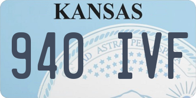 KS license plate 940IVF
