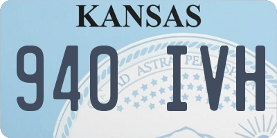 KS license plate 940IVH