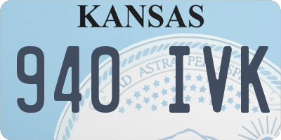 KS license plate 940IVK