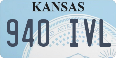 KS license plate 940IVL
