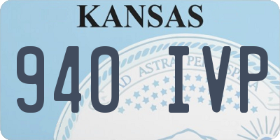KS license plate 940IVP