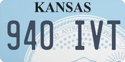 KS license plate 940IVT
