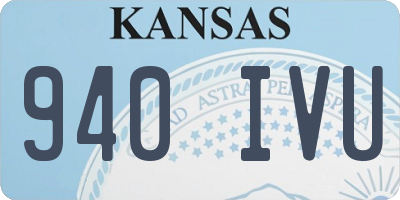 KS license plate 940IVU
