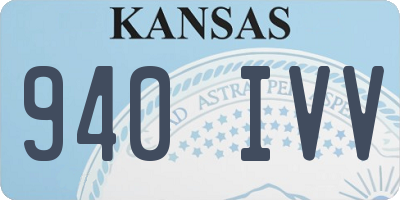KS license plate 940IVV