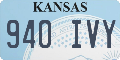 KS license plate 940IVY