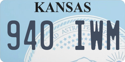 KS license plate 940IWM