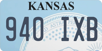 KS license plate 940IXB