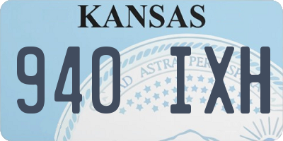 KS license plate 940IXH
